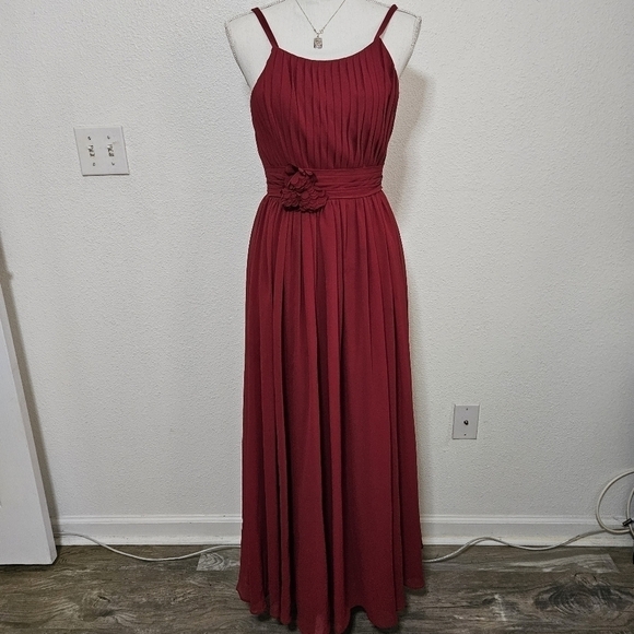 Azazie rose details maxi dress see description for sizing - Picture 1 of 13